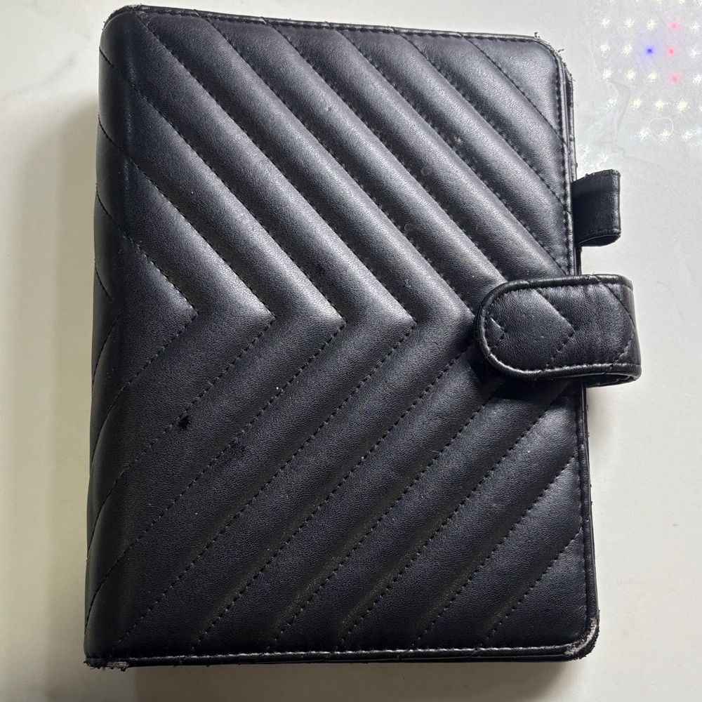 Cloth and Paper Black Quilted Planner A5